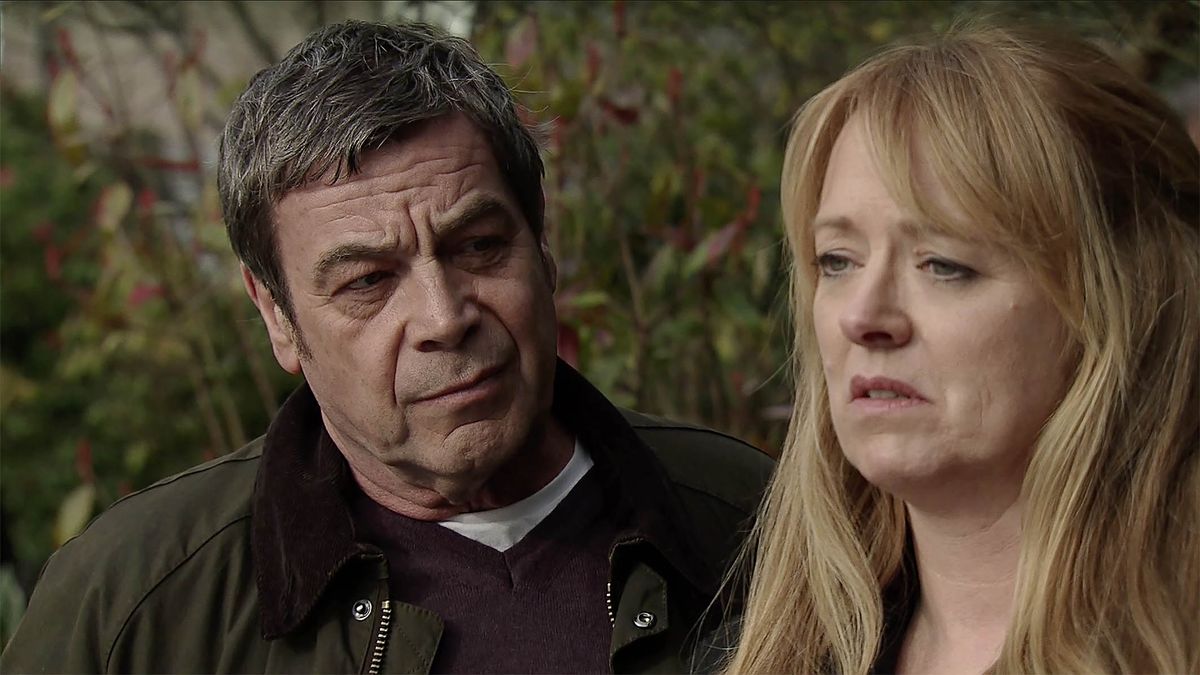 Jenny Connor tells Johnny the truth in Coronation Street