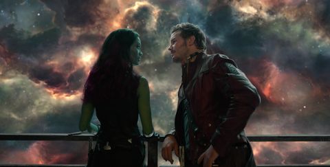 gamora and star lord in guardians of the galaxy