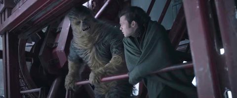 Solo: A Star Wars Story video feature grab with Chewbacca