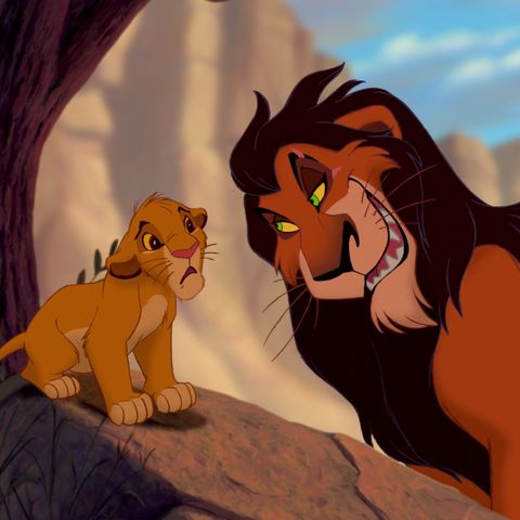 simba and scar, the lion king