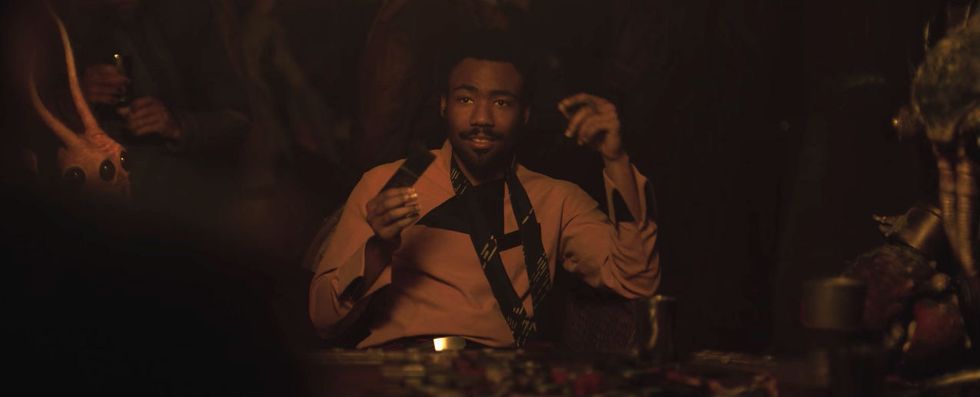 donald glover as lando calrissian in solo a star wars story