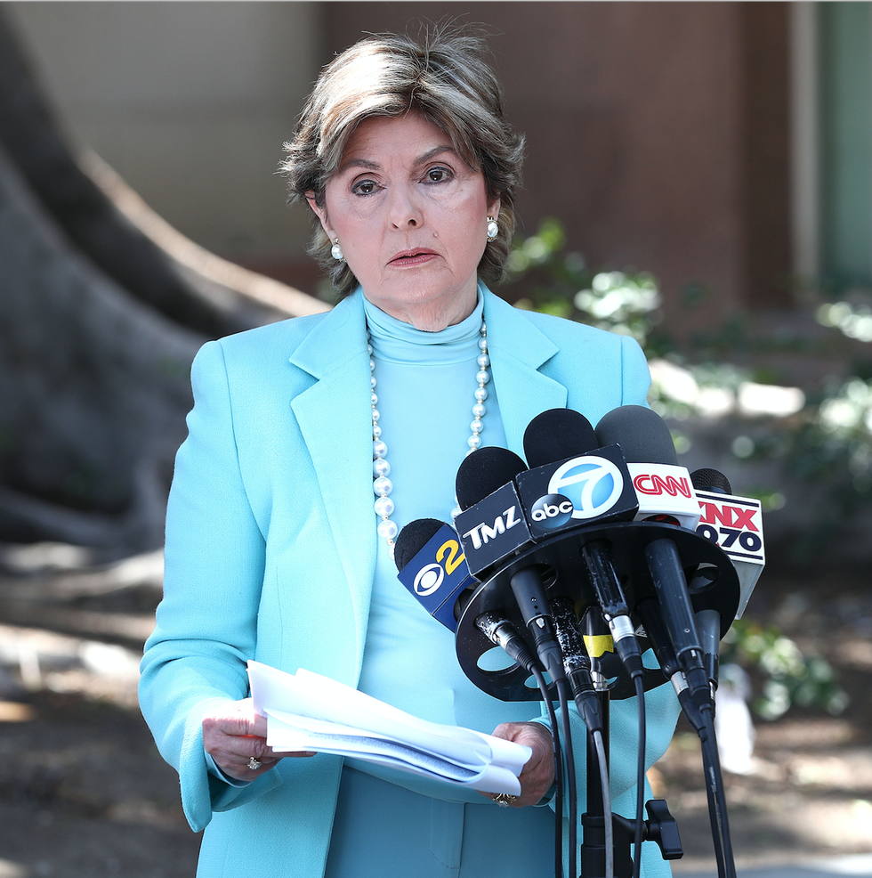 Attorney Gloria Allred speaks during a press conference for a women who alleges she was sexually assaulted at singer Chris Brown home