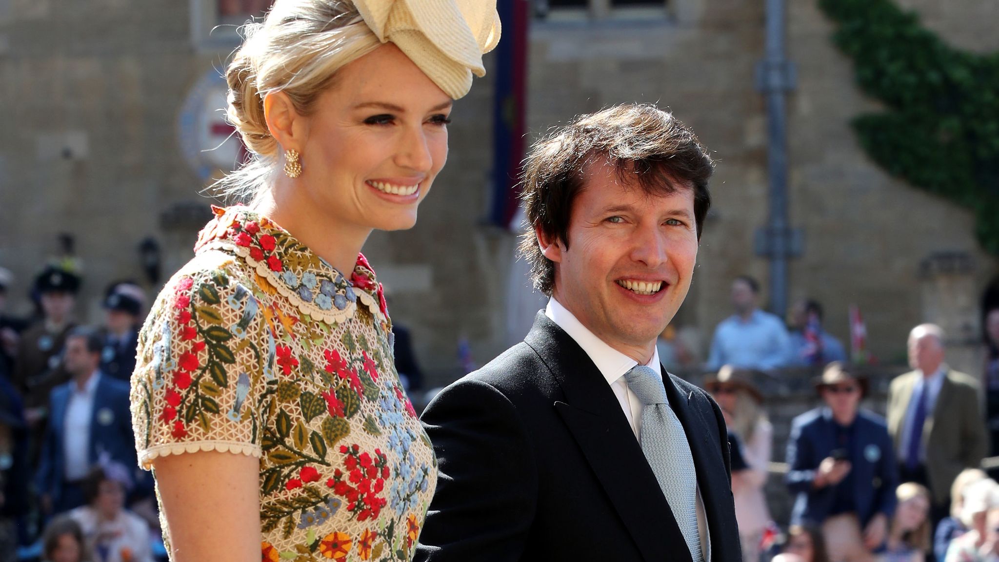James Blunt and Sofia Wellesley arrive for the wedding ceremony