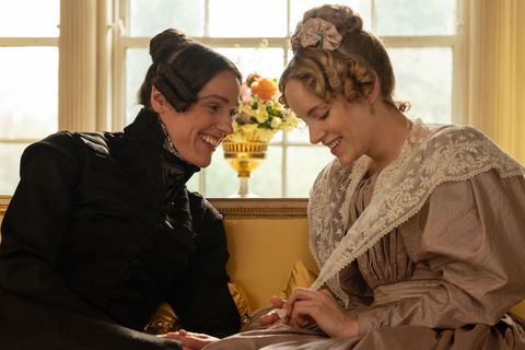 Suranne Jones as Anne Lister and Sophie Rundle as Ann Walker in Mr Jack for the BBC