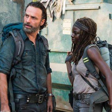 the walking dead's rick and michonne, played by andrew lincoln and danai gurira
