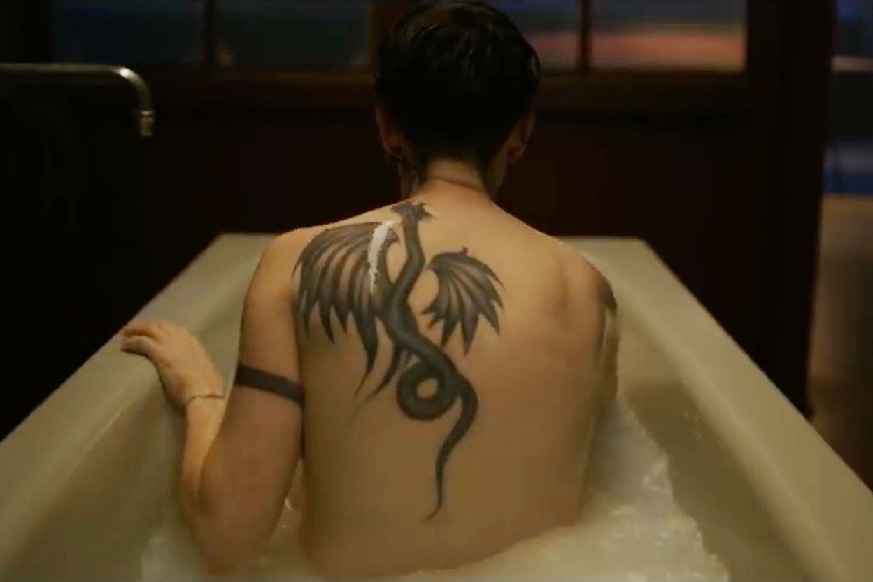 dragon tattoo back girl