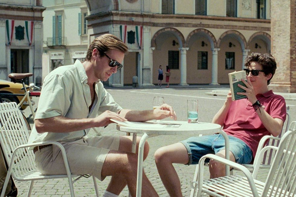 Armie Hammer and Timothée Chalamet in Call Me By Your Name