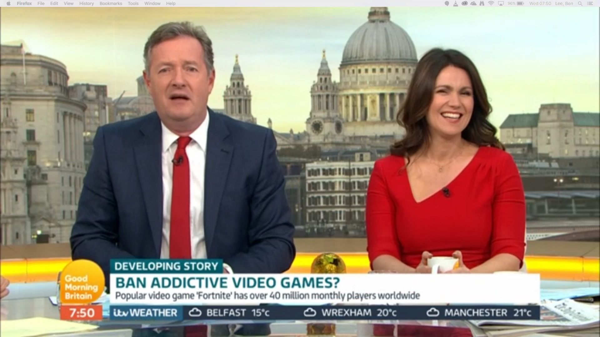 Good Morning Britain Is Fortnite Addicrive Good Morning Britain S Piers Morgan Hits Out At Parents For Fortnite Addiction