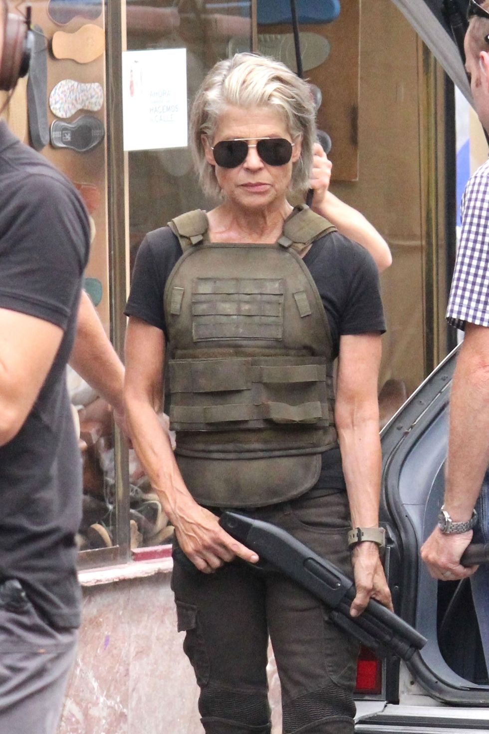 NO REUSE/EMBARGOED UNTIL 18:15PM GMT 21st June 2018, Linda Hamilton returns as Sarah Connor in Terminator reboot