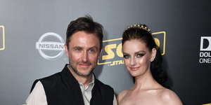 Chris Hardwick (L) and Lydia Hearst attend the premiere of Disney Pictures and Lucasfilm's 'Solo: A Star Wars Story'
