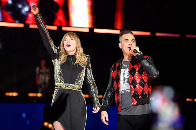 Taylor Swift brings out Robbie Williams as surprise guest during Wembley Arena show