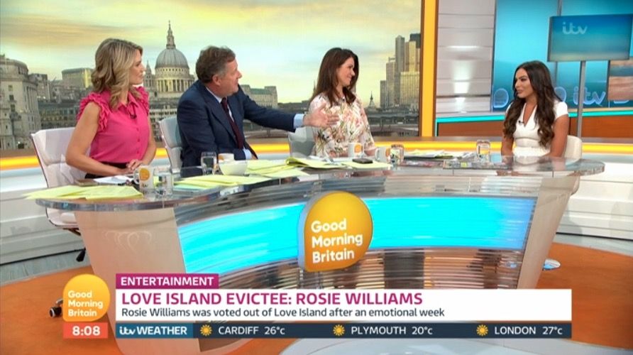 Piers Morgan grills Love Island's Rosie Williams on GMB