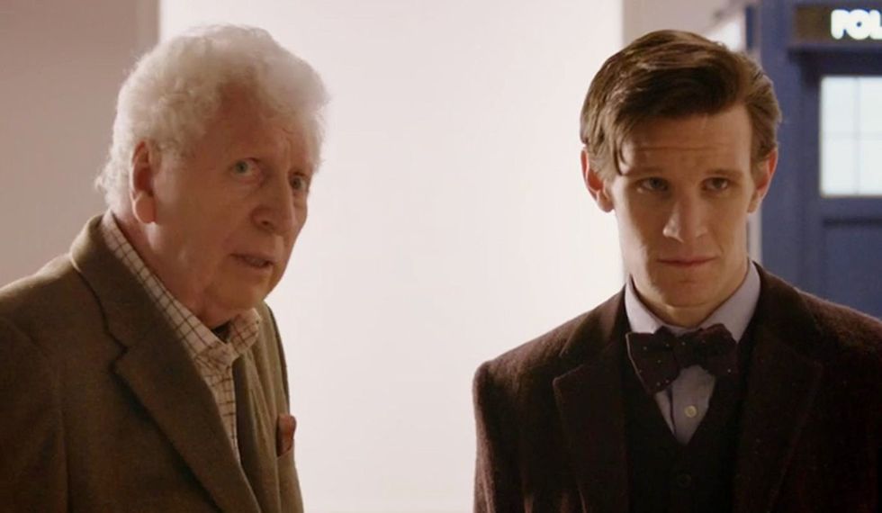 Tom Baker and Matt Smith in Doctor Who's 50th special