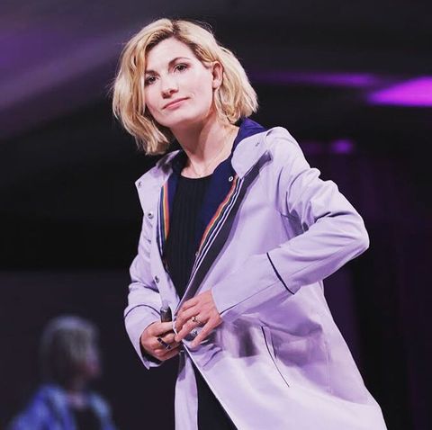Jodie Whittaker wears her Doctor Who costume at Her Universe fashion show