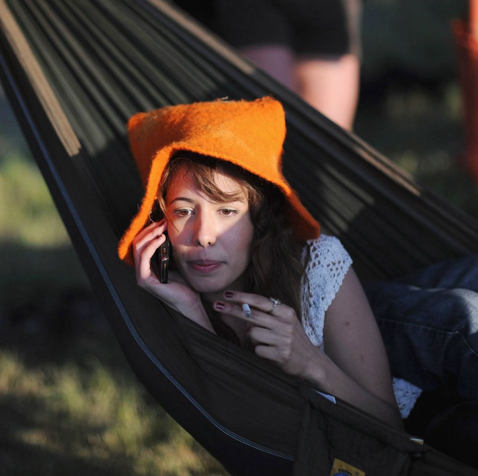On your phone at Glastonbury Festival