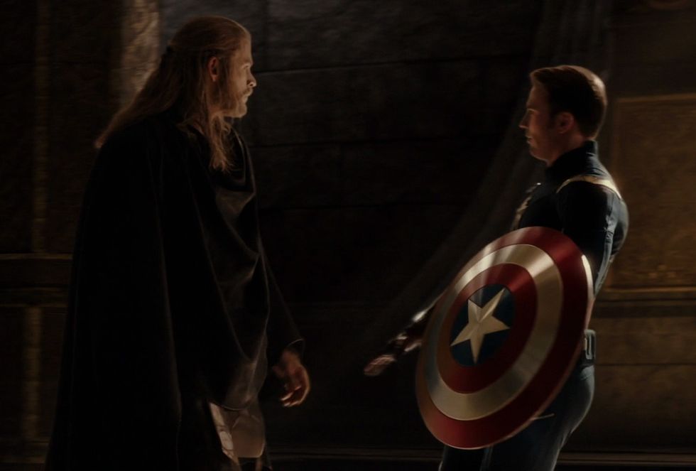 Thor The Dark World Loki as Captain America