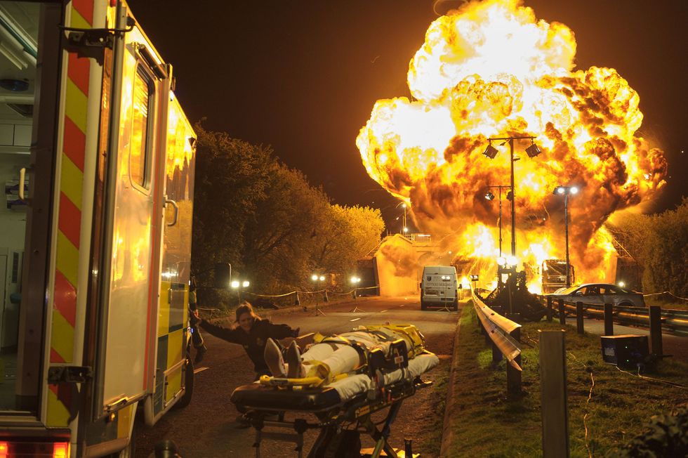 explosion drama in casualty