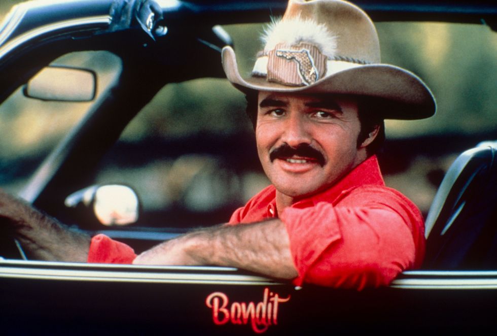 Burt Reynolds in the car from Smoky and the Bandit