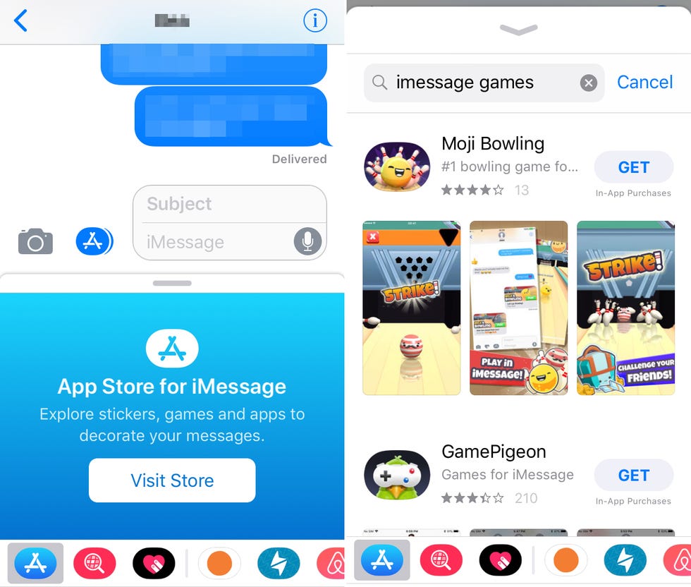 Apple iMessage hidden games