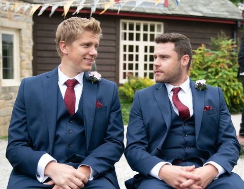 Robert Sugden and Aaron Dingle's wedding day arrives in Emmerdale