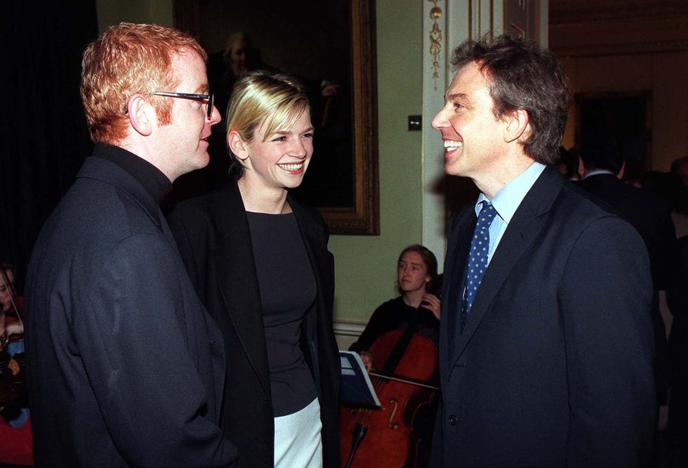 Chris Evans, Zoe Ball, Tony Blair