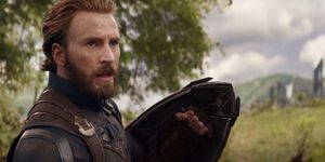 chris evans as captain america with beard in avengers infinity war wakanda battle