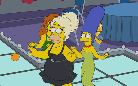 the simpsons, rupaul drag race makeover, homer simpson, marge simpson