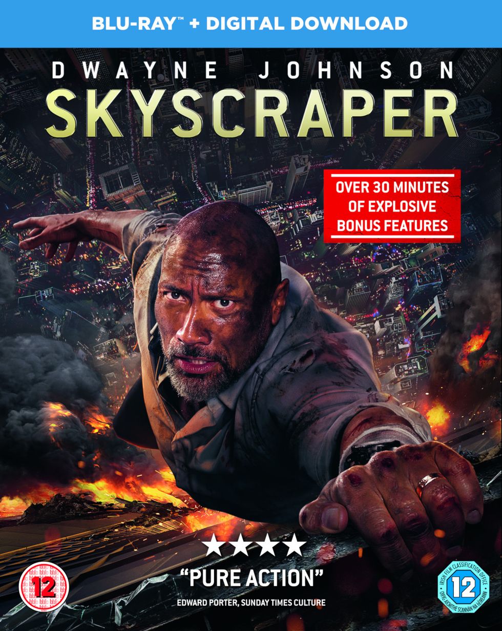 Skyscraper Blu-ray cover, Dwayne Johnson
