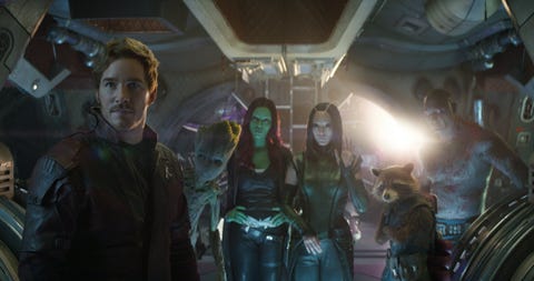 guardians of the galaxy in infinity war