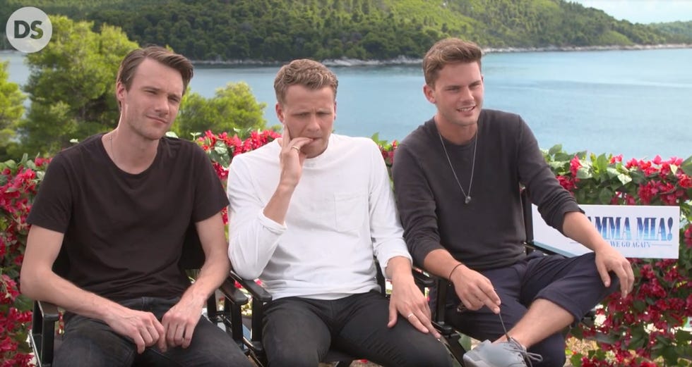 Hugh Skinner, Josh Dylan, Jeremy Irvine, Mamma Mia Here We Go Again