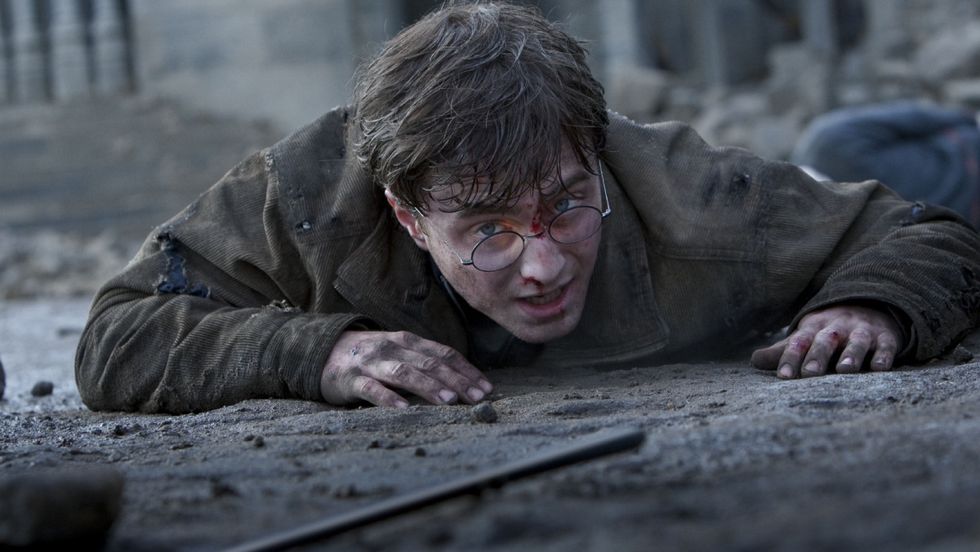 daniel radcliffe as harry potter, deathly hallows