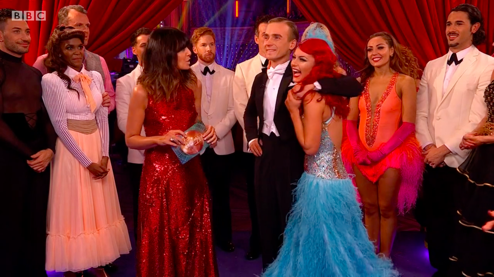 Joe Sugg and Dianne Buswell talk to Claudia Winkleman on Strictly Come Dancing