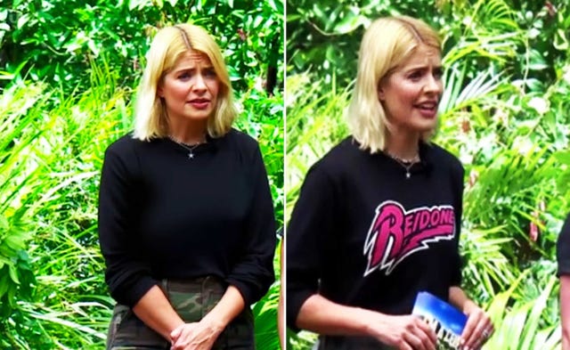 Holly Willoughby Jumper Swap on I'm A Celebrity, November 2018