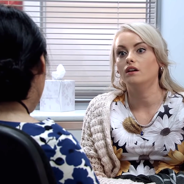 Sinead Tinker at the hospital in Coronation Street