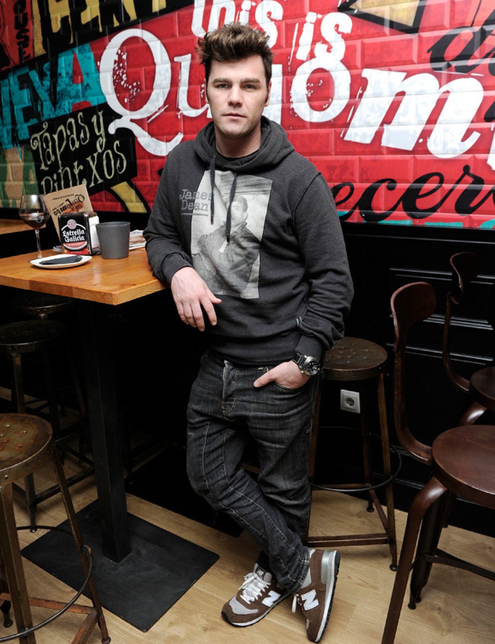 Trousers, Shoe, Furniture, Style, Table, Cool, Denim, Stool, Street fashion, Sneakers, 