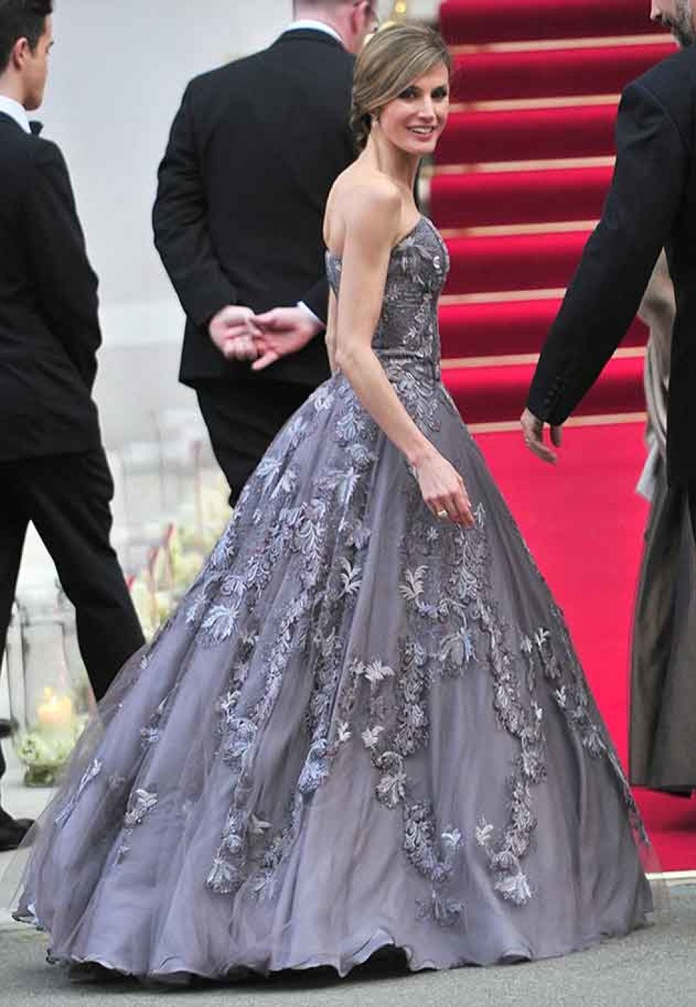 Clothing, Dress, Trousers, Coat, Outerwear, Suit, Formal wear, Red, Gown, Style, 