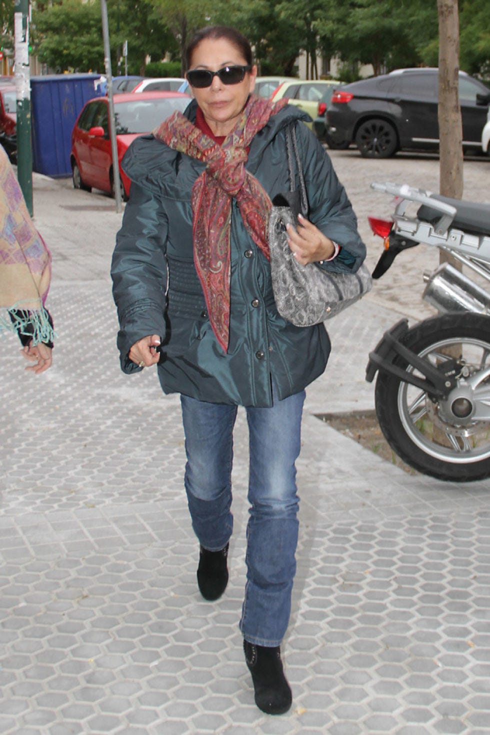 Clothing, Tire, Automotive tire, Trousers, Denim, Land vehicle, Jeans, Textile, Jacket, Outerwear, 