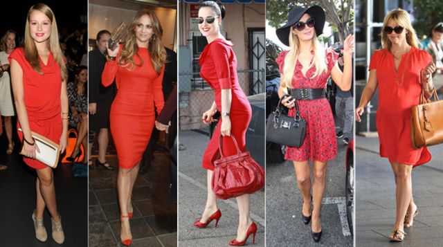 Fotos de Elegante dama retro en un vestido largo de glamour rojo