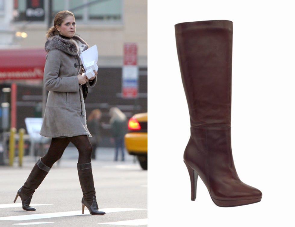 Footwear, Brown, Coat, Boot, Shoe, Textile, Outerwear, Street fashion, Winter, Jacket, 