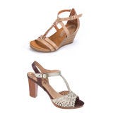 Footwear, Product, Brown, Yellow, High heels, Photograph, White, Tan, Beauty, Fashion accessory, 