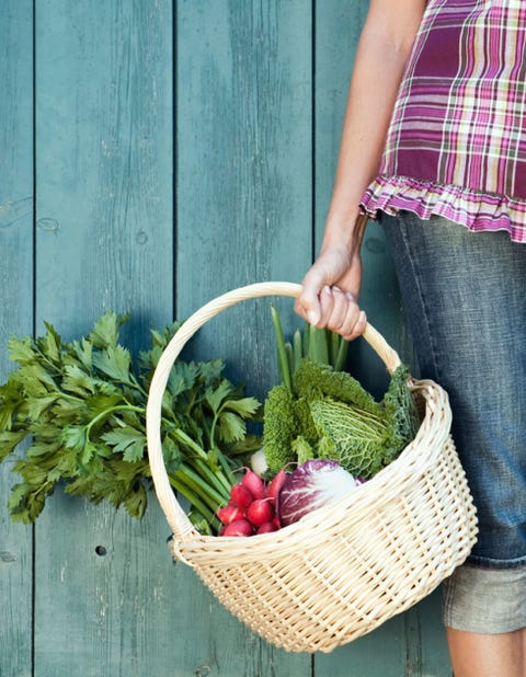 Whole food, Denim, Jeans, Vegan nutrition, Natural foods, Produce, Ingredient, Local food, Food, Basket, 