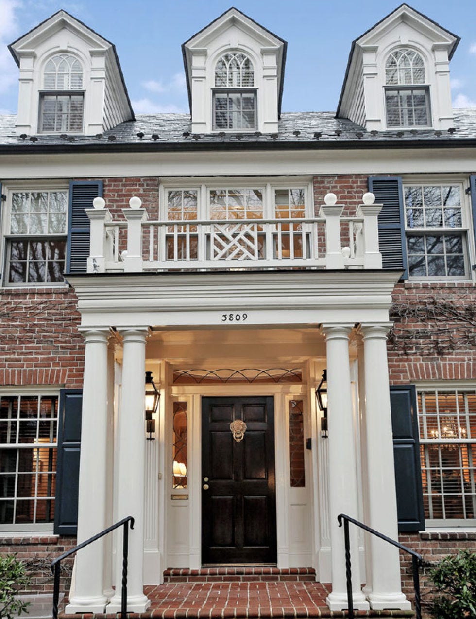 Property, Stairs, Door, Facade, Real estate, Home door, Fixture, Iron, Molding, Porch, 