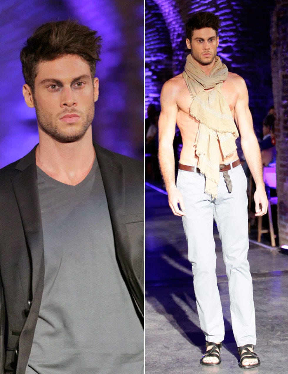 Hairstyle, Sleeve, Shoulder, Collar, Style, Chest, Fashion model, Fashion, Cool, Black hair, 