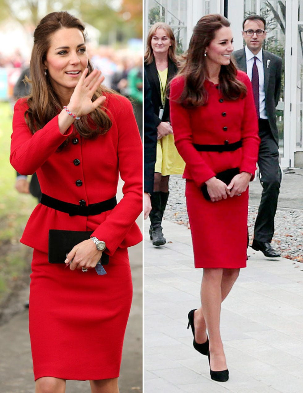Clothing, Coat, Red, Outerwear, Bag, Collar, Style, Fashion accessory, Formal wear, Street fashion, 