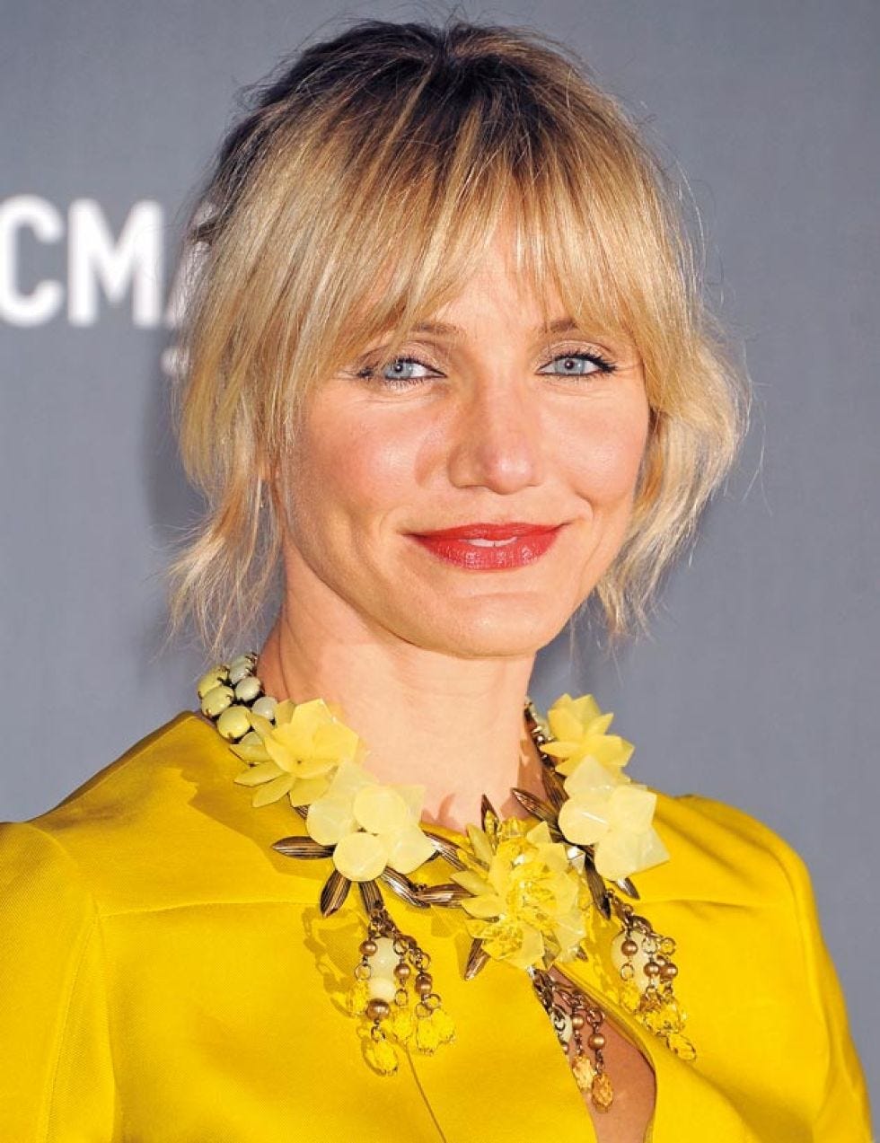 Yellow, Hairstyle, Chin, Eyebrow, Bangs, Style, Iris, Blond, Eyelash, Beauty, 