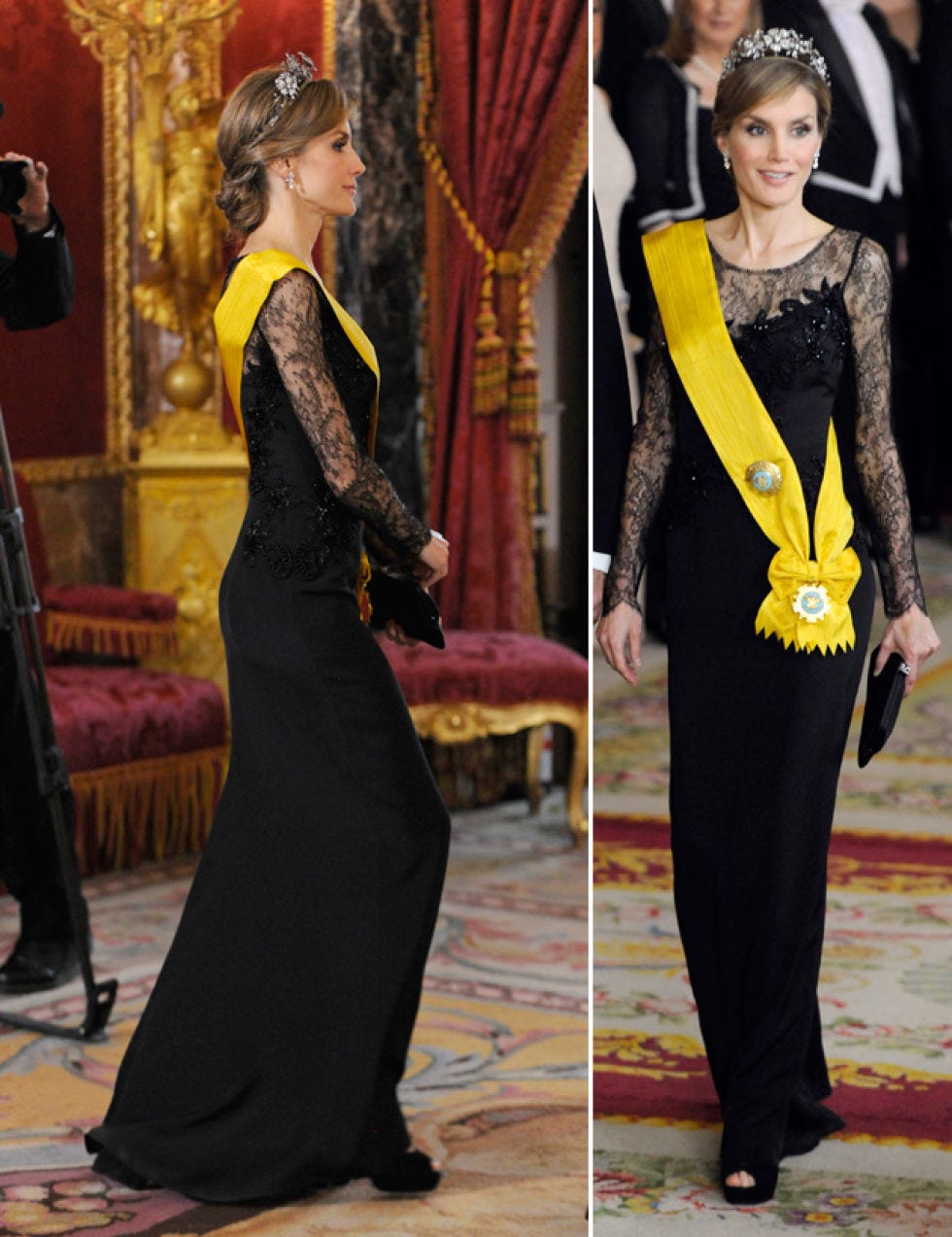 Formal wear, Flooring, Fashion accessory, Fashion, Neck, Curtain, Waist, Gown, One-piece garment, Makeover, 