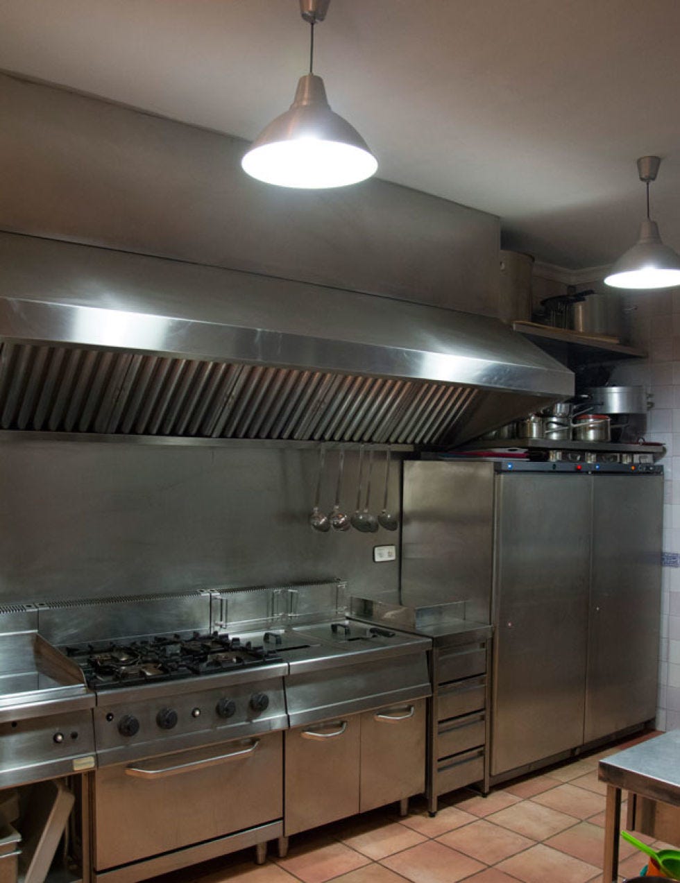 Room, Ceiling, Ceiling fixture, Light fixture, Kitchen, Interior design, Kitchen appliance, House, Kitchen stove, Major appliance, 