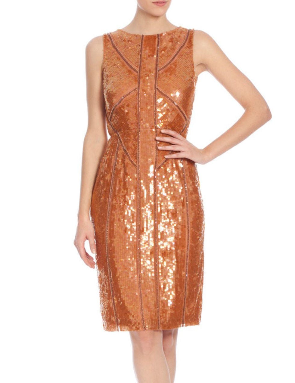 Brown, Sleeve, Shoulder, Dress, Standing, Joint, One-piece garment, Waist, Day dress, Fashion, 