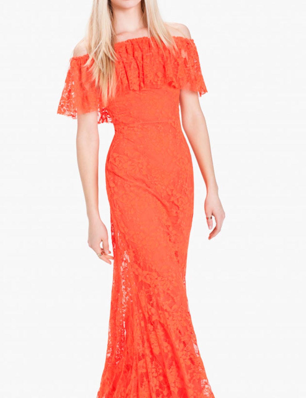 Clothing, Dress, Sleeve, Shoulder, Joint, Red, One-piece garment, Formal wear, Waist, Day dress, 