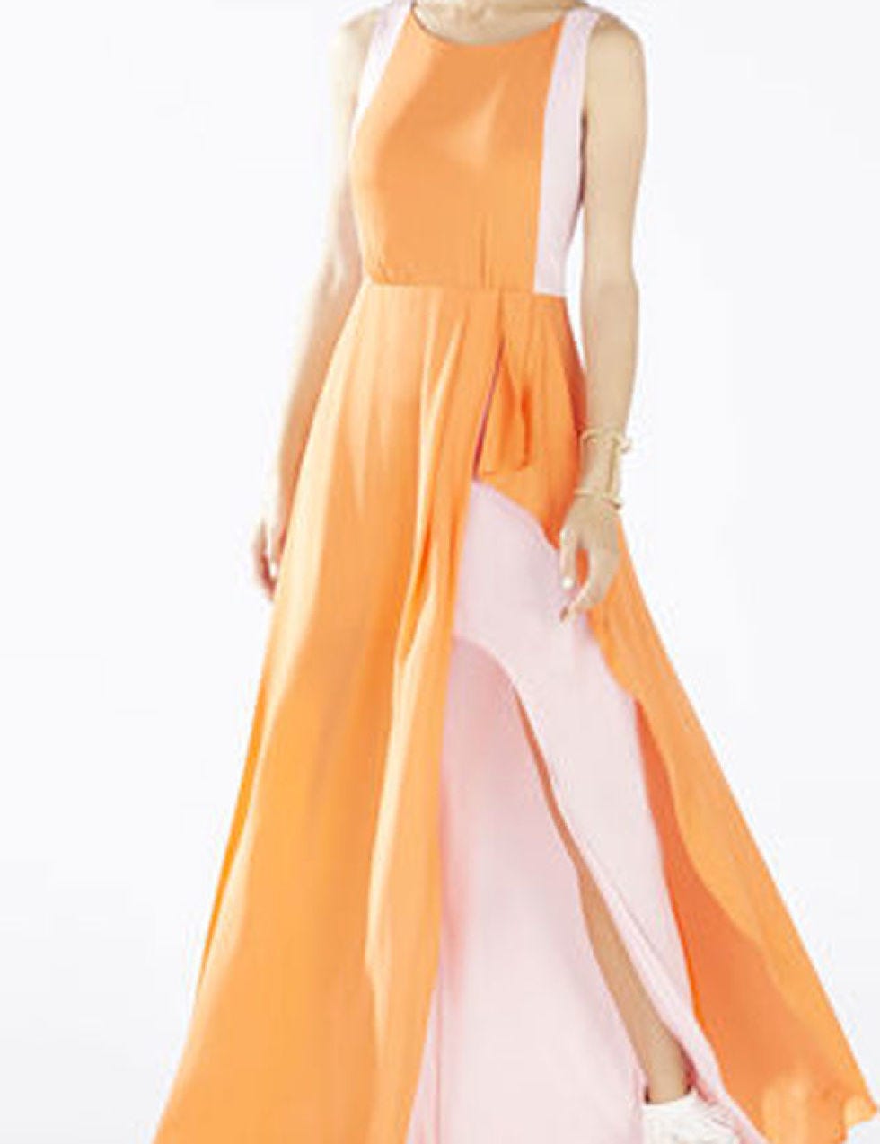 Clothing, Brown, Yellow, Orange, Shoulder, Textile, Style, One-piece garment, Amber, Formal wear, 